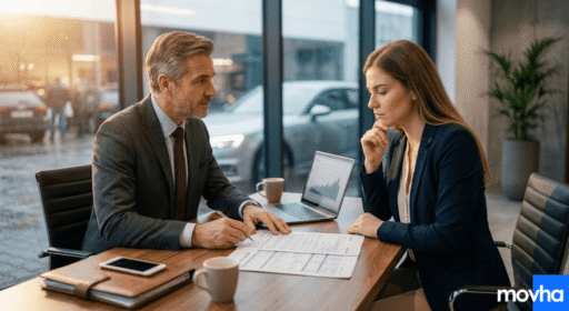 A buyer at a dealership wondering can i lease a car with bad credit history