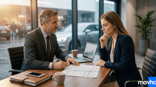 A buyer at a dealership wondering can i lease a car with bad credit history