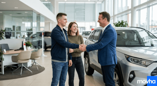 A car salesman explaining does honda offer military discount