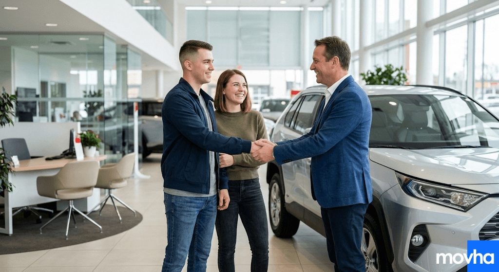 A car salesman explaining does honda offer military discount