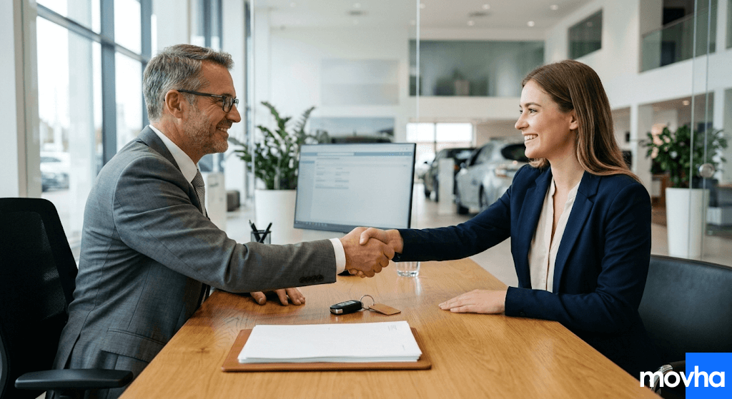 How to Buy a Car with No Credit in 2026 A finance manager explaining how to buy a car with no credit